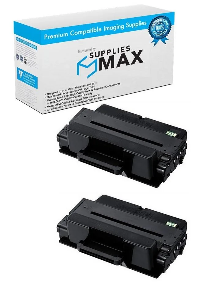 SuppliesMax SuppliesMax MLT-P205E Extra High Yield Black Toner Cartridge 2-Pack 10000 Pages — product photo