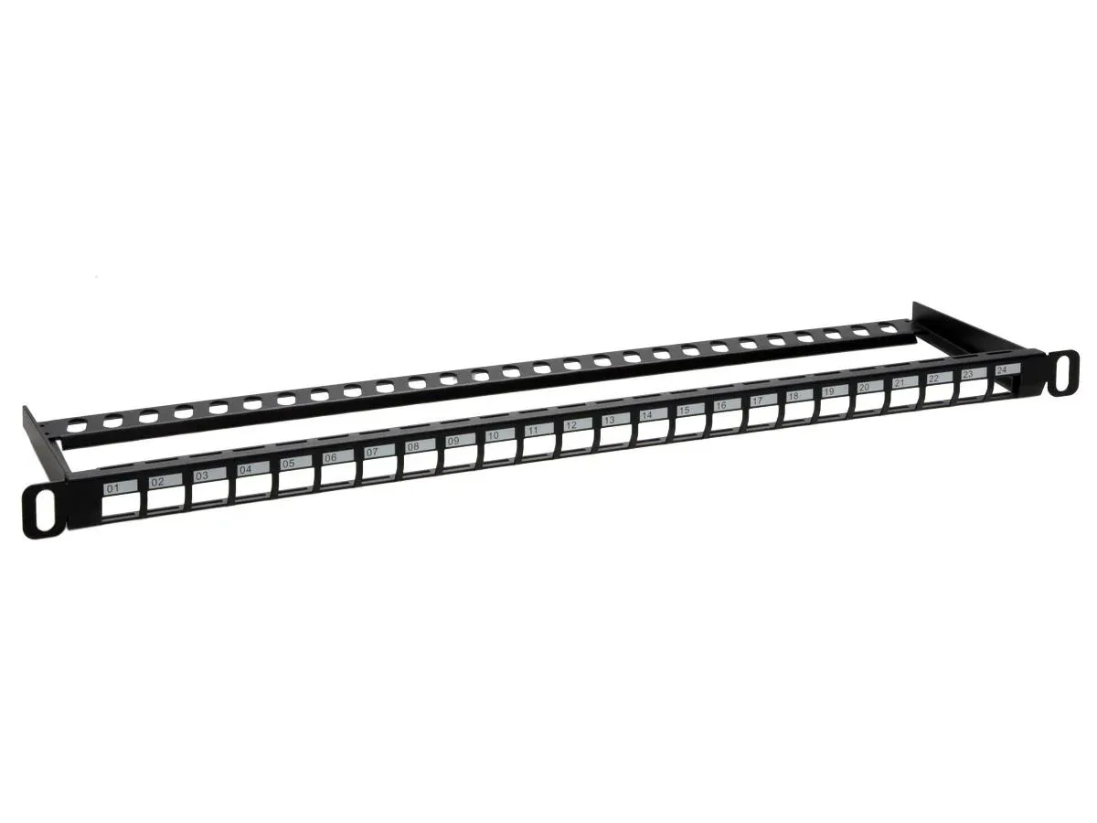 Monoprice Inc. Monoprice 143543 19" 24-port Half-U Keystone Patch Panel — product photo