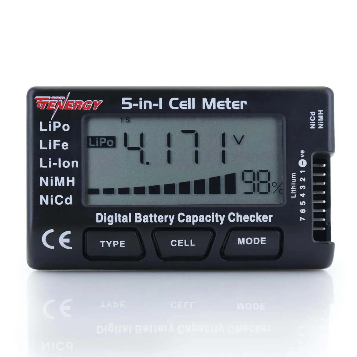 Compact battery meter and balancer with balance connector ports