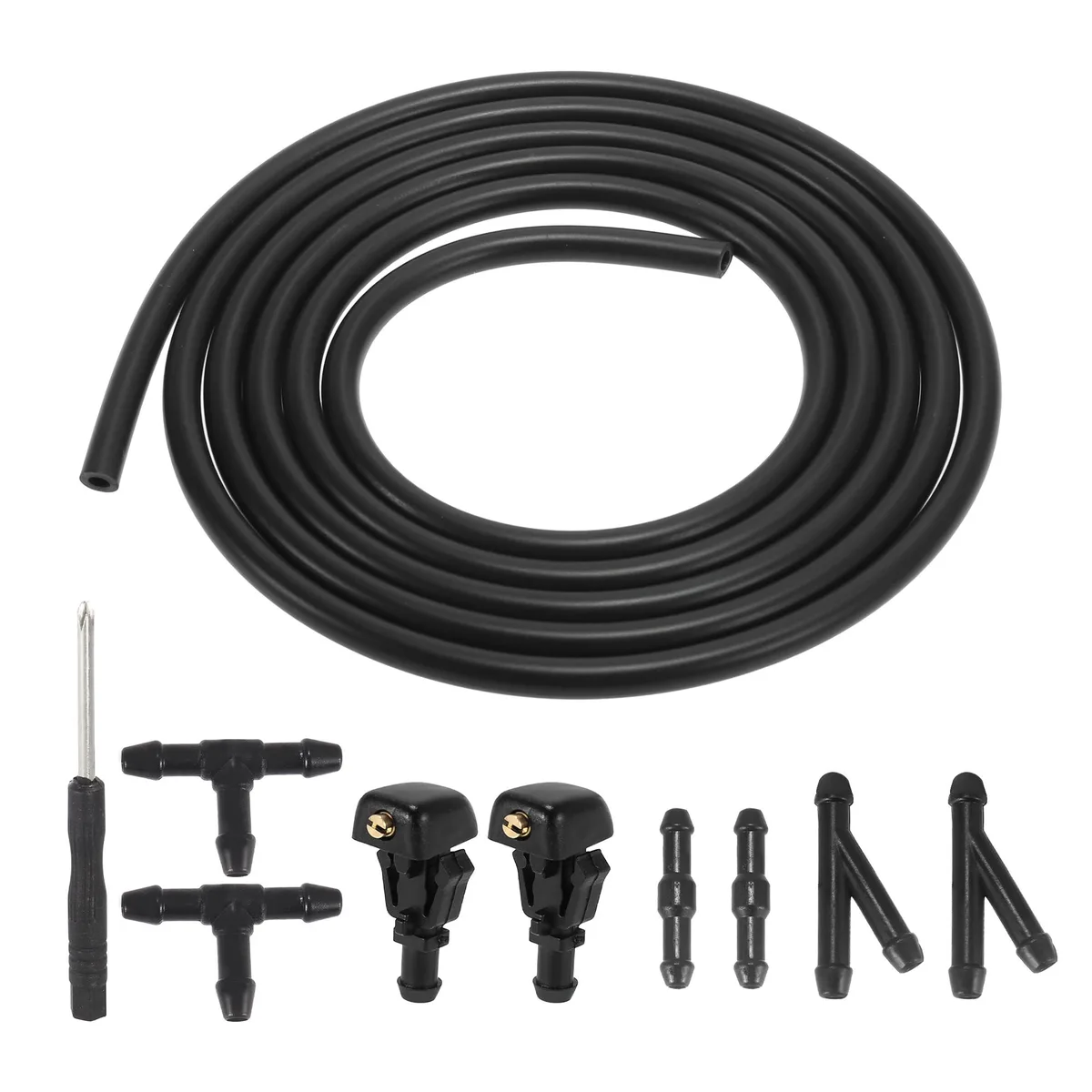 Unique-Bargains Unique-Bargains Front Windshield Washer Nozzles Kit for Ford F-150 2.2m Hose 6pcs Connectors — product photo