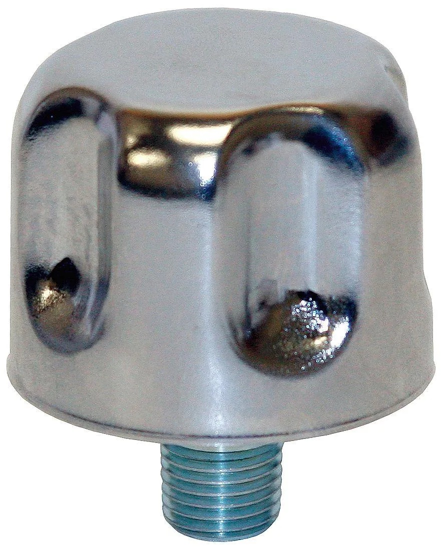 Hexagonal metal breather cap with 1/2 NPT thread and filter element
