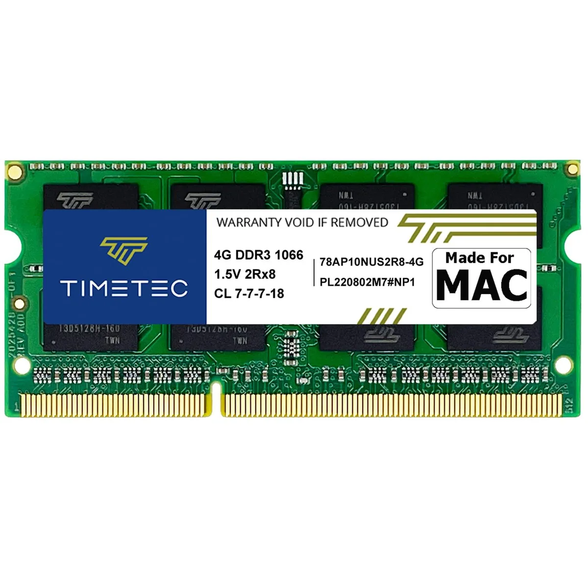 Timetec Timetec 4GB DDR3 1066MHz CL7 204-pin SODIMM laptop RAM — product photo