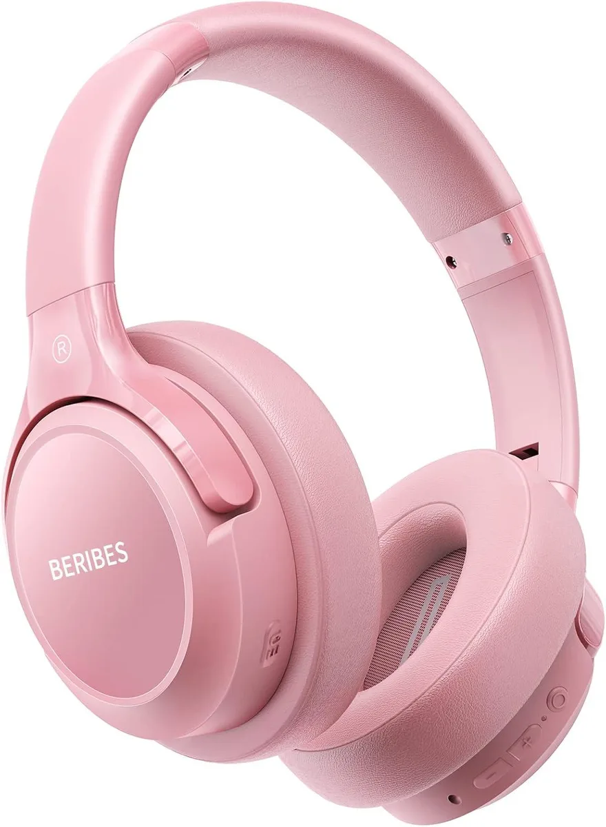 BFKK BFKK Bluetooth 5.3 Wireless Headphone Pink 65H 40mm 6 EQ — product photo