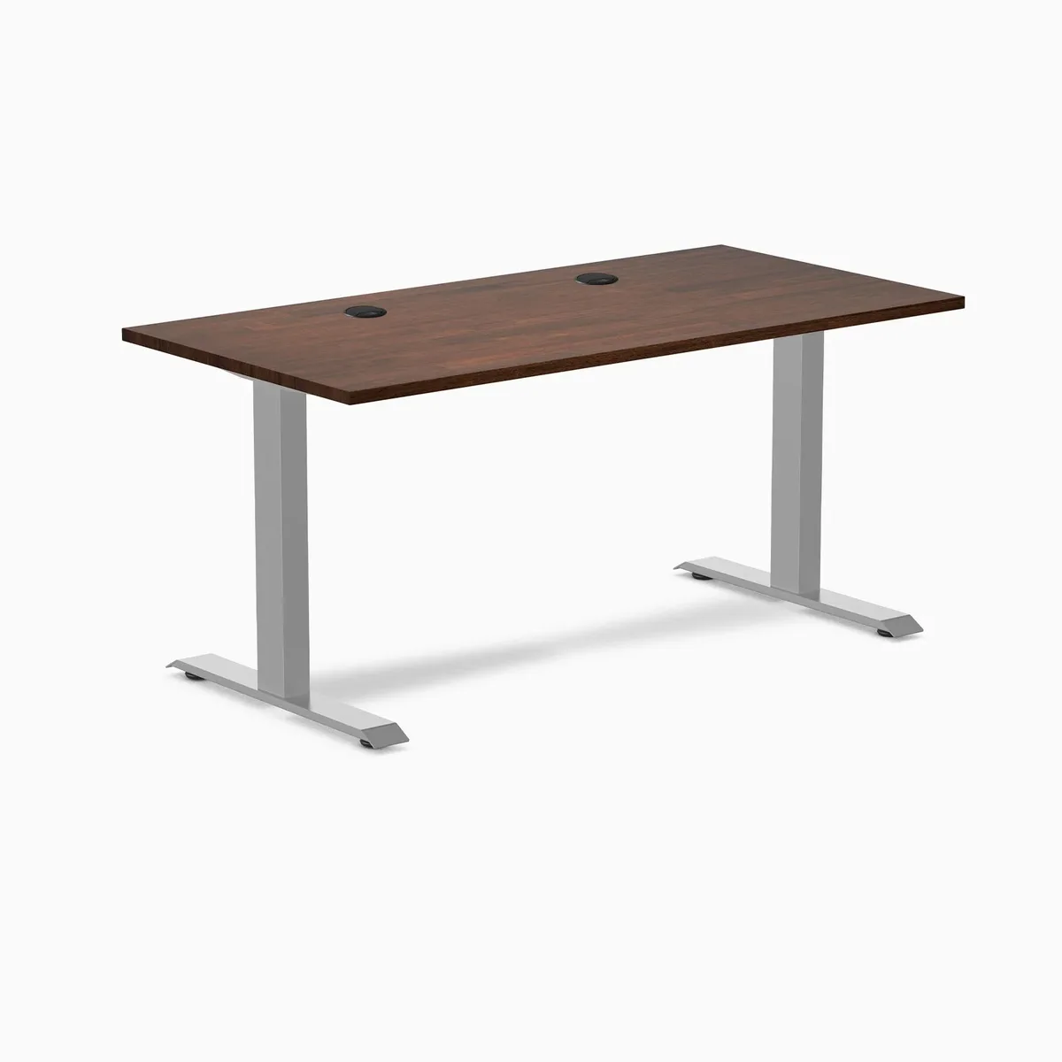 Desky Desky Zero Rubberwood Office Desk 60x30in Walnut Grey — product photo