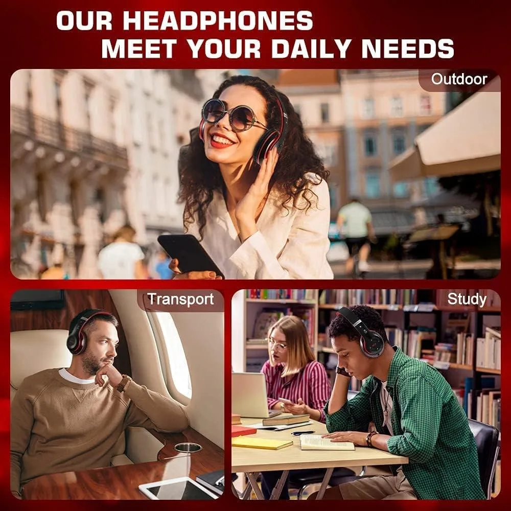 TUKO TUKO 6S Bluetooth 5.0 headphone Black &amp; Red — product photo