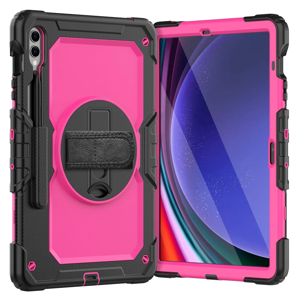 Timoom Timoom Heavy Duty Case 360° Stand Strap Galaxy Tab S10+ S9 FE+ S9+ 12.4 RosePC — product photo