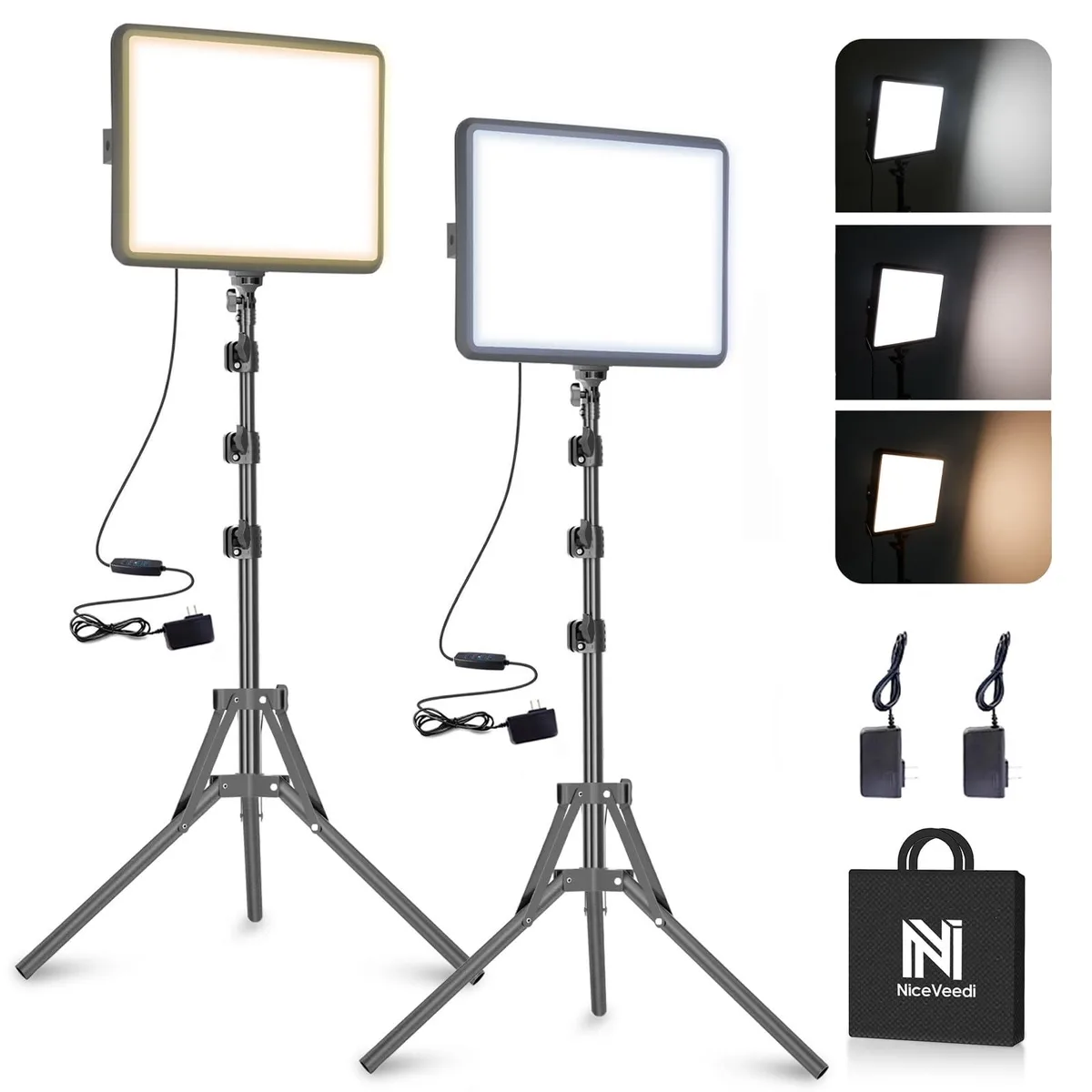  Neewer NV-22WP 25W 2-Pack Lighting Kit 2900-7000K 73in Tripod — product photo