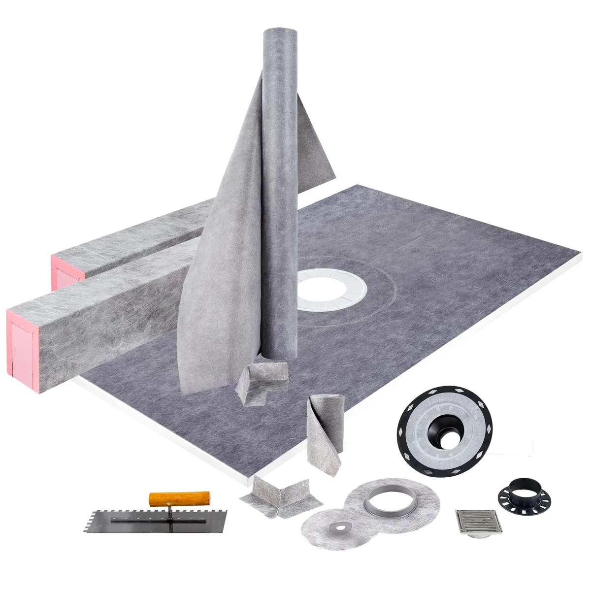 VEVOR VEVOR VV-LYDZ-PVC4872Z Bathroom Tub 48x72 in with 4 in PVC Flange 304 Stainless Steel Grate — product photo