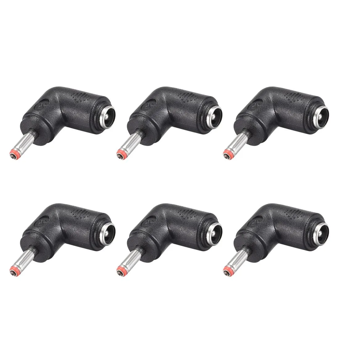 Unique-Bargains Unique-Bargains DC Power Adapter 90° 5.5x2.1mm to 3.5x1.35mm Red 6Pcs — product photo
