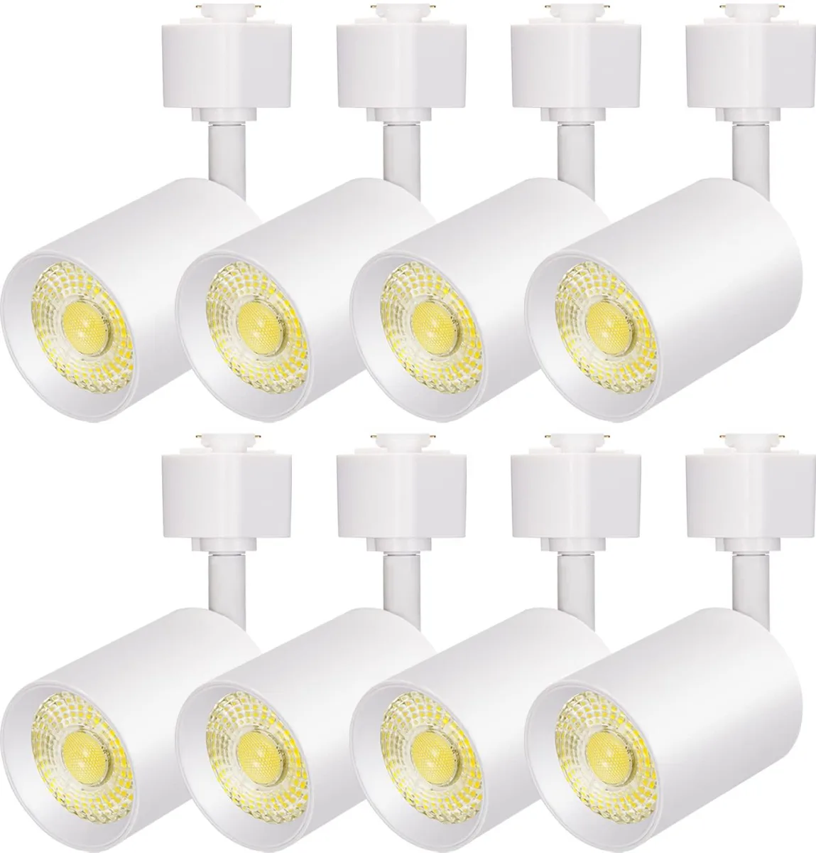  VANoopee TL10W3KW8J 8-pack 10W 3000K 24° 800lm J-type track lighting — product photo