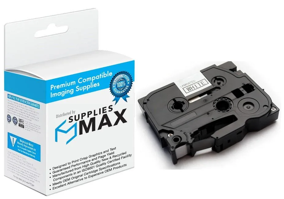SuppliesMax SuppliesMax TZE-121 Black on Clear Laminated Label Tape 9mm x 8m — product photo