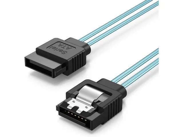 ORVIX ORVIX SATA III cable 5-pack 8-inch 6.0 Gbps locking latch blue — product photo