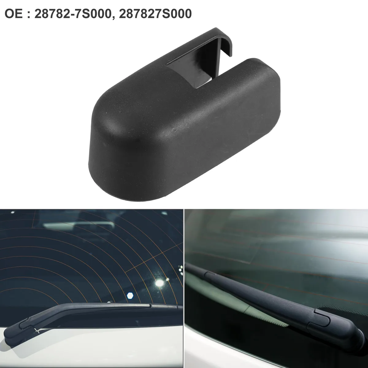 Unique-Bargains Unique-Bargains Rear Wiper Arm Cover Cap for Nissan Armada 2004-2015 Black — product photo