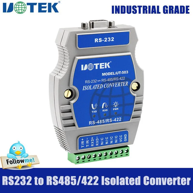 UOTEK UOTEK UT-503 Industrial RS-232 to RS-485 RS-422 Data Converter — product photo