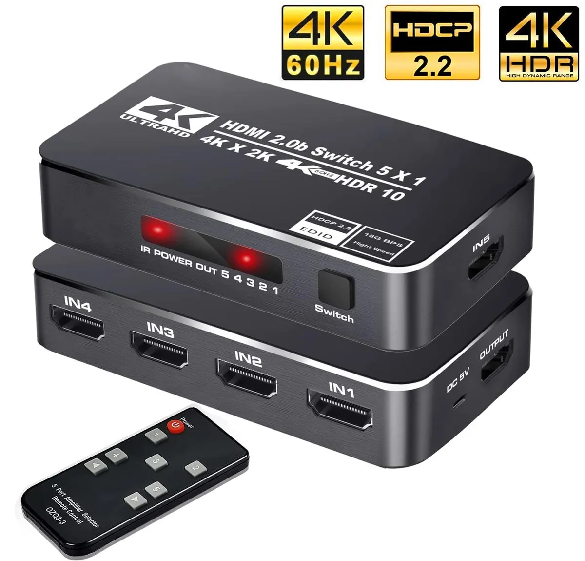 Jansicotek Jansicotek OZQ3-3 5x1 HDMI video switch — product photo