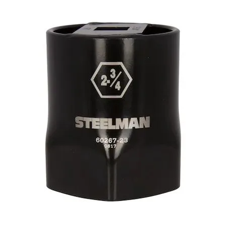 Steelman 6-point locknut socket with black powder coat finish