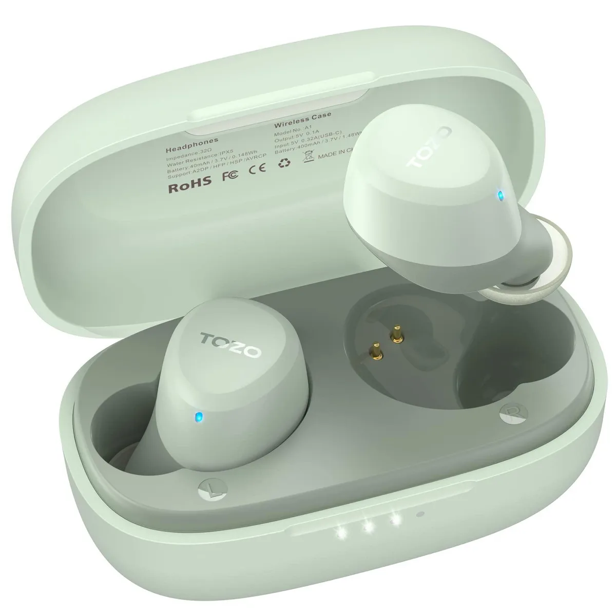 TOZO Store TOZO Store A1 Mini Earbuds Bluetooth 5.3 Green — product photo