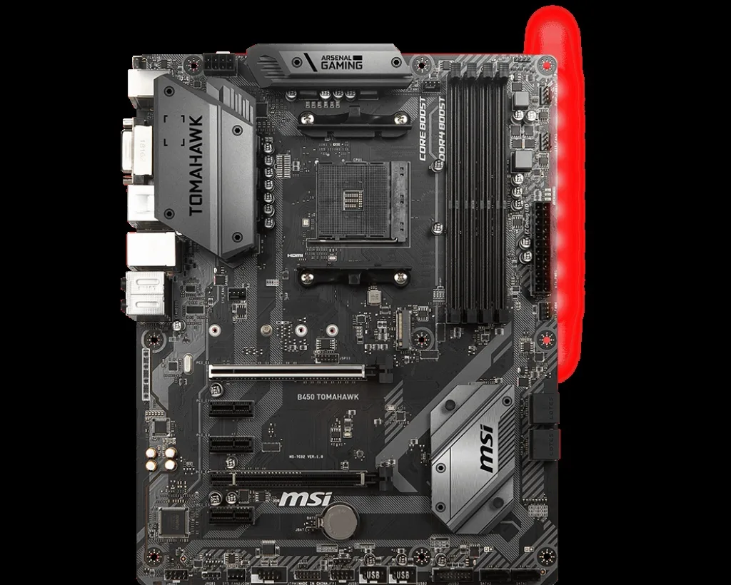 MSI MSI B450 Tomahawk AMD Motherboard AM4 ATX DDR4 — product photo