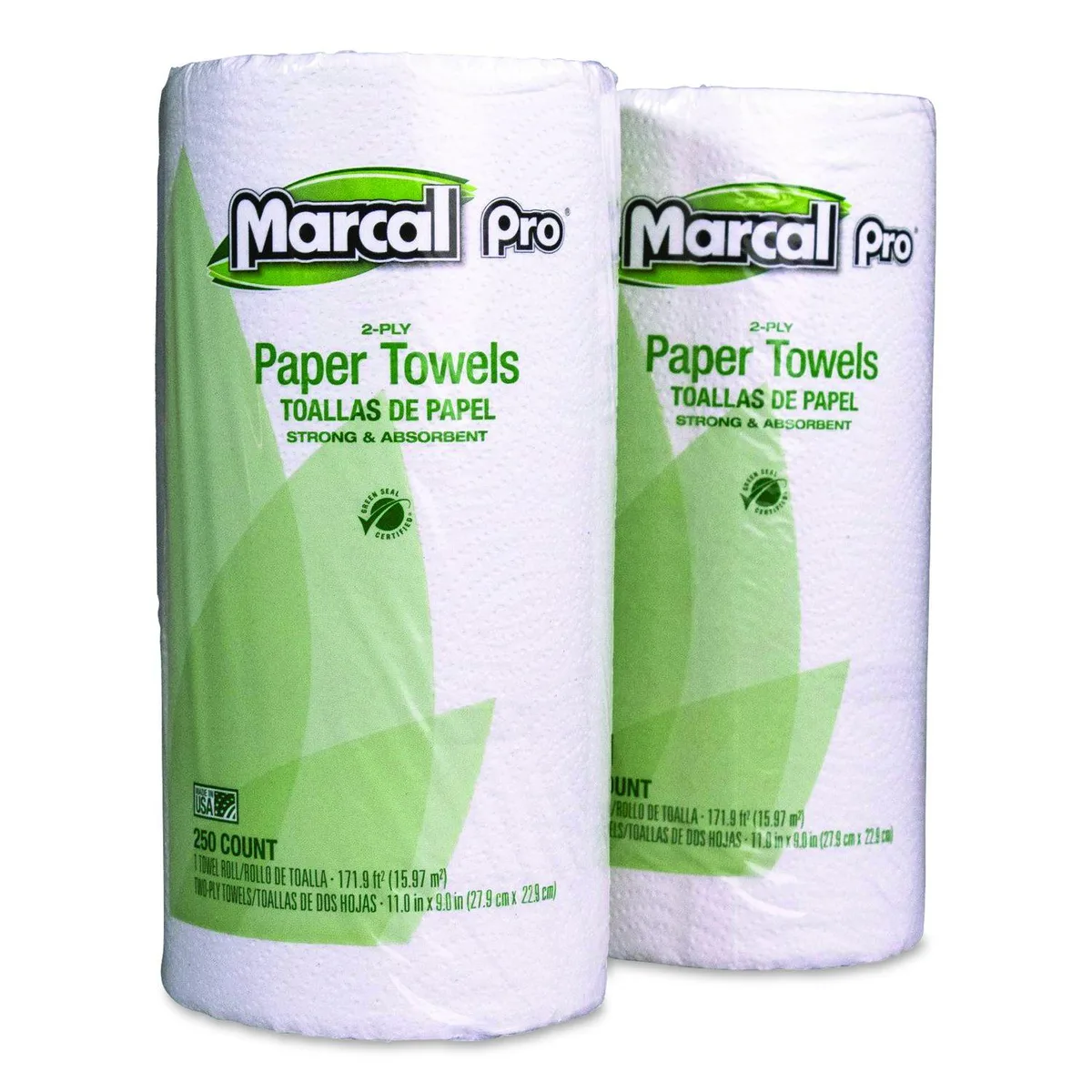 Soundview Soundview Premium Recycled Kitchen Roll Towels 2-Ply 11 x 8.8 White 12 Rolls Carton 250HC — product photo
