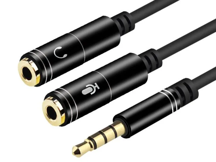 ESTONE ESTONE SONGFUL M2 3.5mm Male to 2 Female Audio Splitter 2-Pack Black — product photo