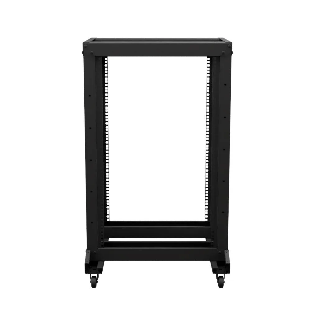 NavePoint NavePoint 18U 4-Post Adjustable Server Rack with Casters, Black — product photo
