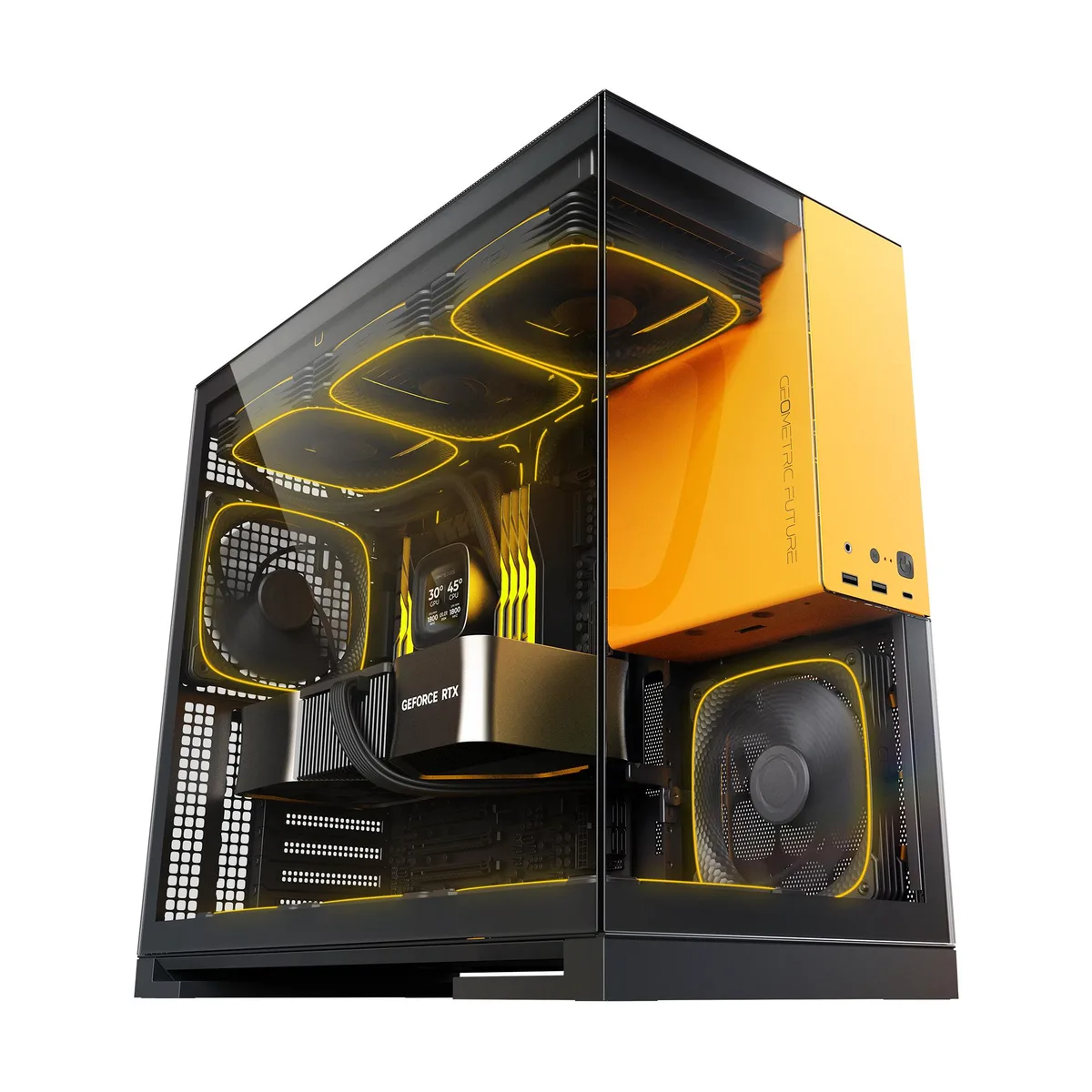 Geometric Future Geometric Future M5 Black/Yellow PC Case — product photo