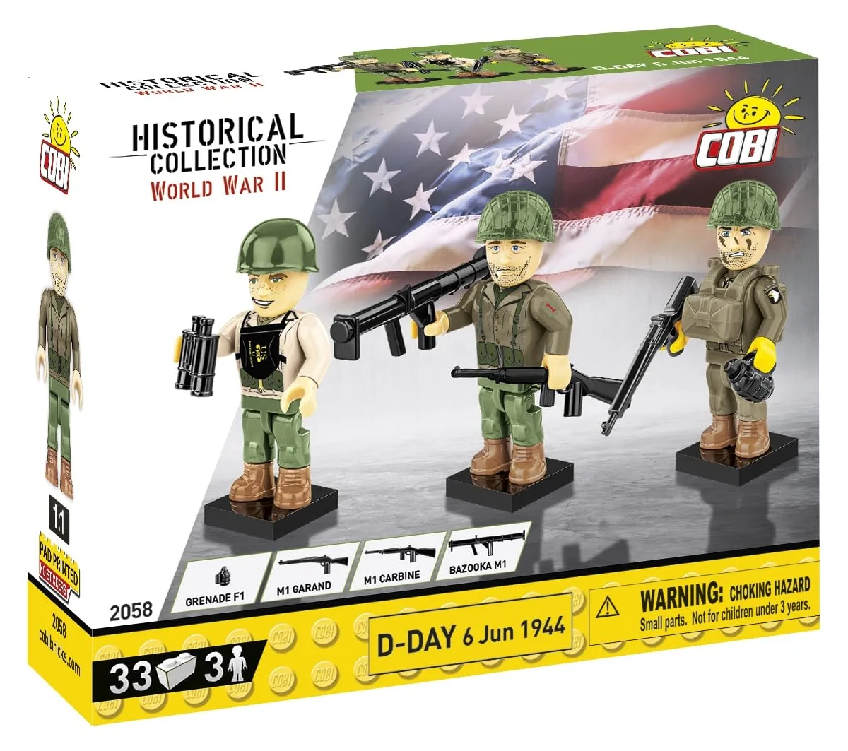 Cobi Cobi Historical Collection D-Day 1944 US Army Figures Set #2058 — product photo