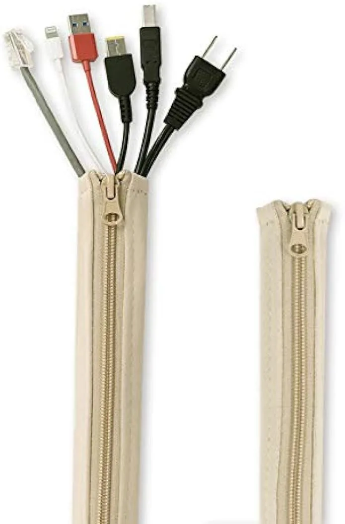 usbroway usbroway Cable Management Sleeve Beige 39 Inches 2 Pcs — product photo