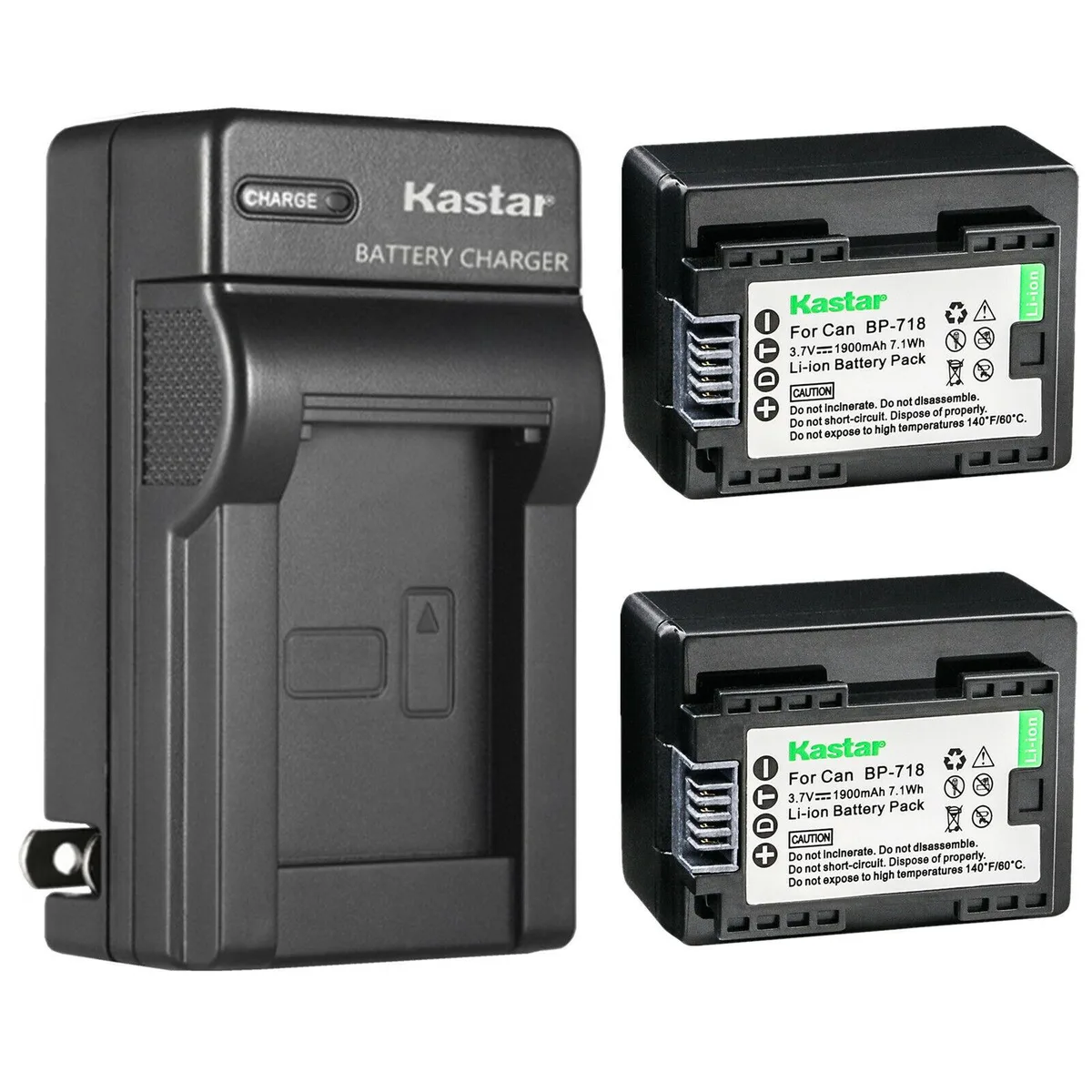 Kastar Kastar BP718 2 Pack Battery &amp; AC Wall Charger — product photo