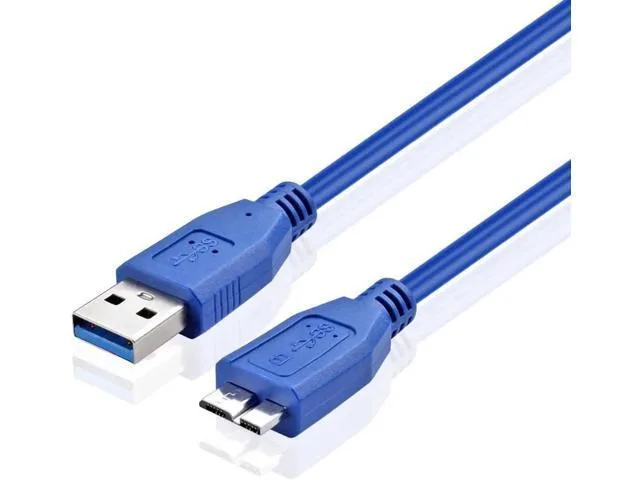 Blue USB 3.0 Type A to Micro B cable 1m