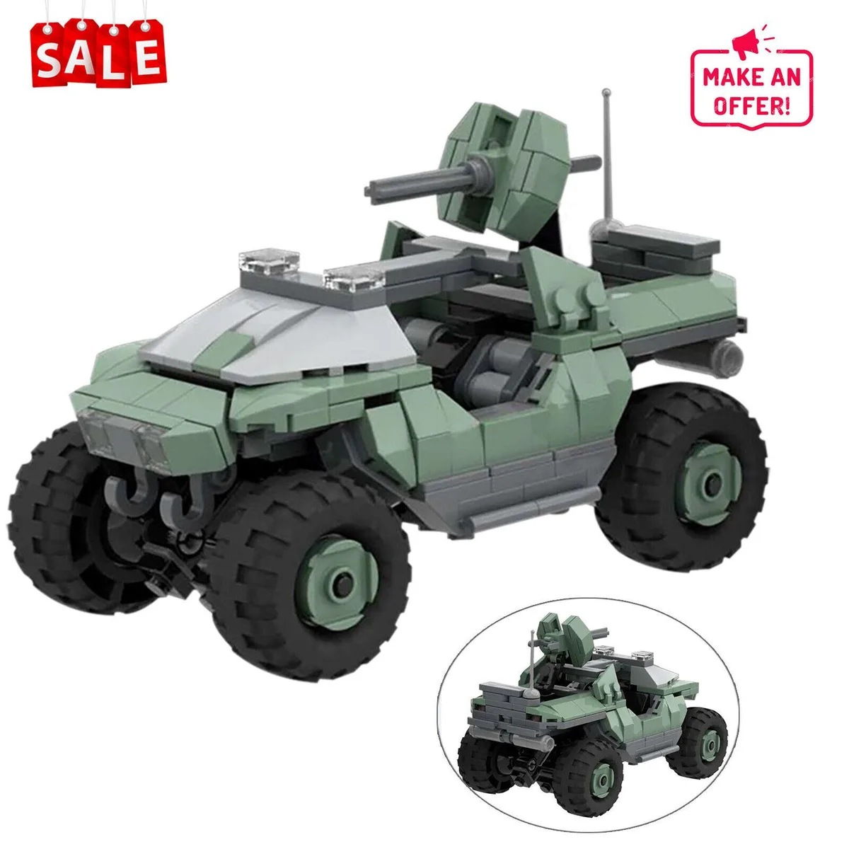 ZITIANYOUBUILD ZITIANYOUBUILD Warthog Chariot Building Kit 349 Pieces — product photo