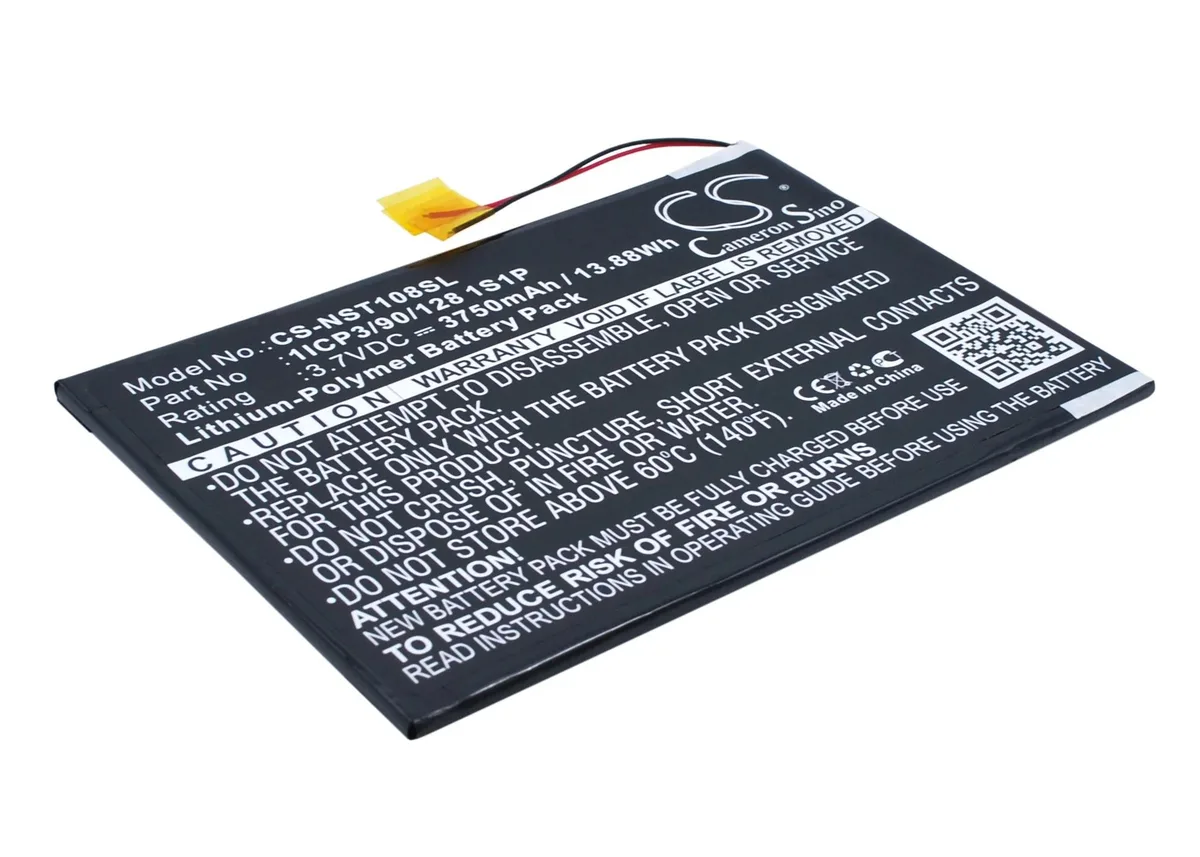 Rectangular replacement battery pack for Nuvision 10.1 inch TM1088C tablet
