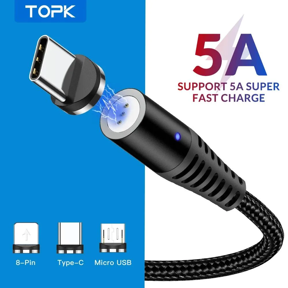 Hetai Tech Hetai Tech 5A Magnetic USB Cable Micro USB to USB A 1m QC 3.0 — product photo