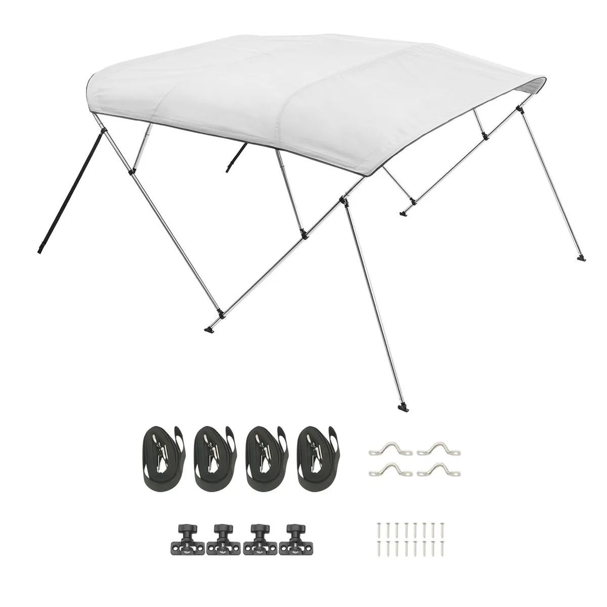 VEVOR VEVOR 4 Bow Bimini Top 96"L x 79"-84"W x 54"H Light Grey — product photo