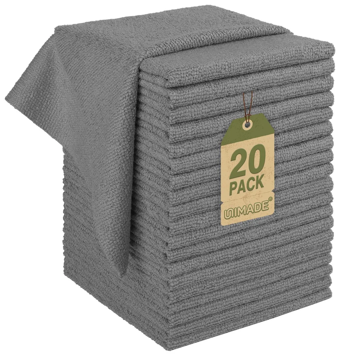 Metra Microfiber Cleaning Cloth 20 Pack 11.5" Grey — product photo