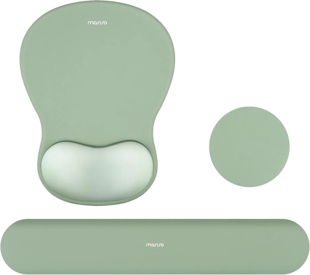 Emerson Emerson Wrist Rest Set Mouse Pad Keyboard Green — product photo