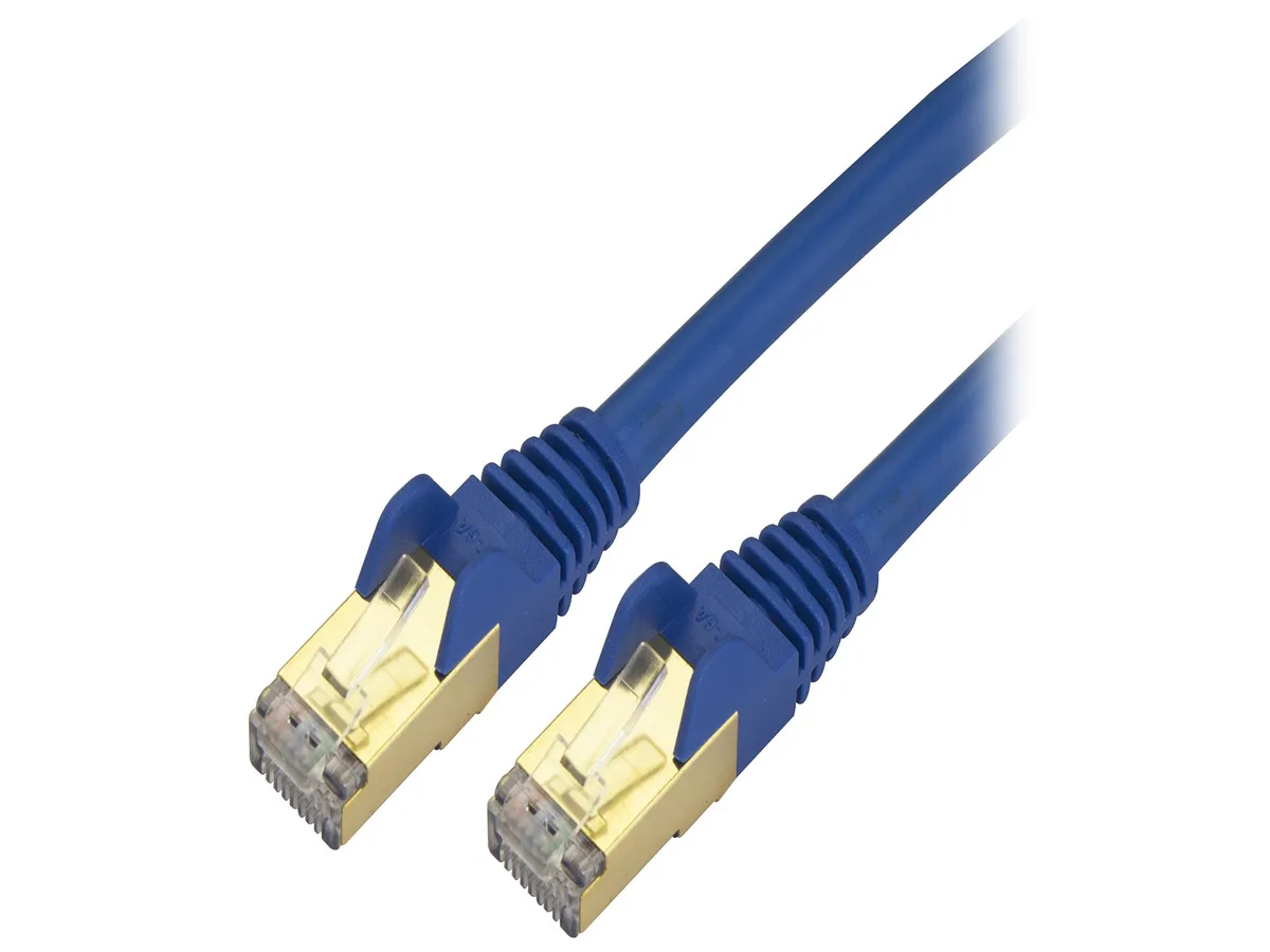 STARTECH STARTECH C6ASPAT30BL Cat6a shielded network ethernet cable 30 ft blue — product photo