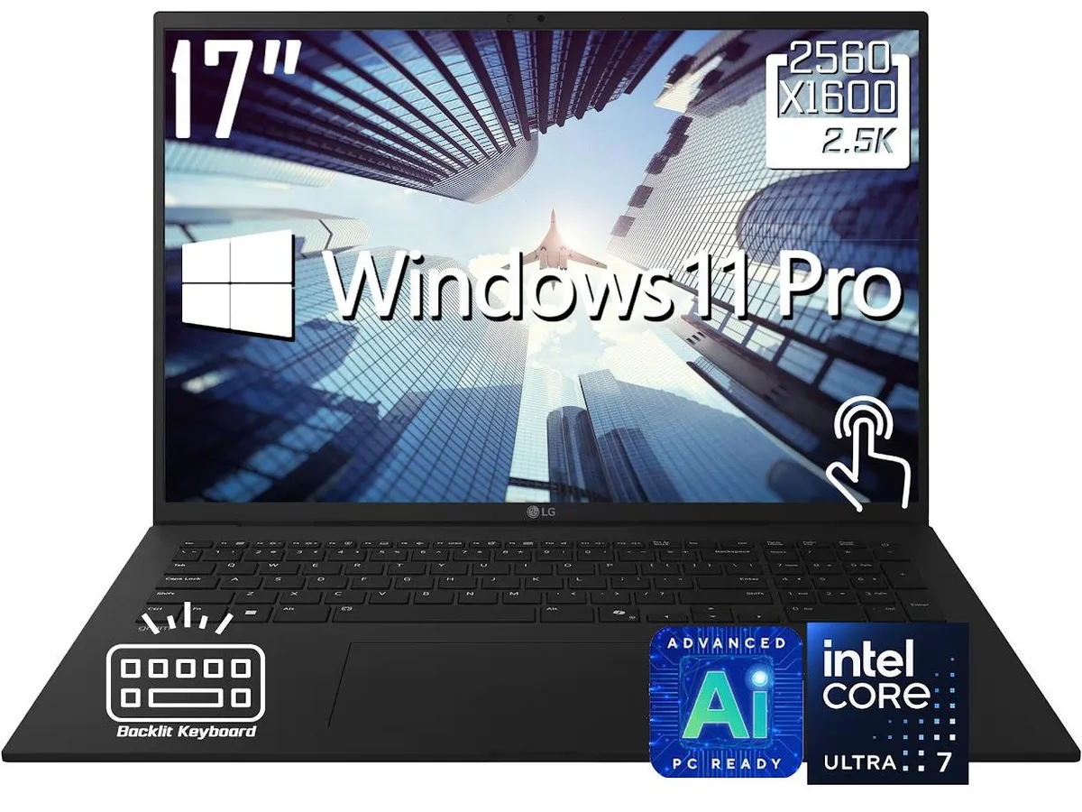 LG Electronics LG Gram Business AI Laptop 17" Touchscreen Core Ultra 7 258V 32GB 1TB Windows 11 Pro — product photo