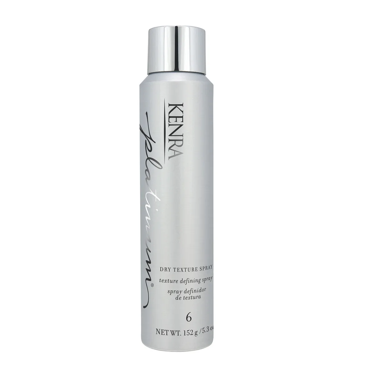 Kenra Platinum Dry Texture Spray 5.3oz aerosol can, matte finish