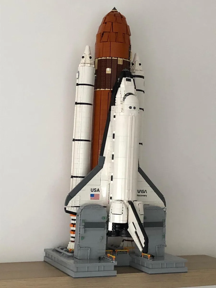 ZITIANYOUBUILD ZITIANYOUBUILD Spaceplane with External Fuel Tank, Stand &amp; Booster 7669 Pieces MOC Educational Building Set — product photo
