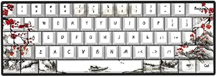 Ksin Ksin Plum Blossom PBT Keycaps 80 Keys 60% Cherry MX — product photo