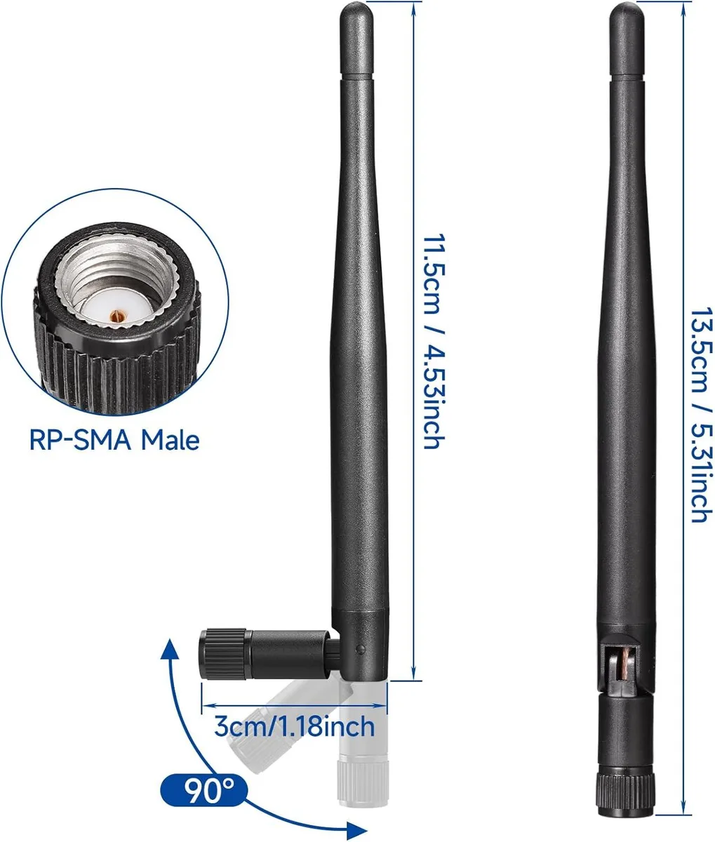 BFKK BFKK Dual Band WiFi 2.4/5.8GHz RP-SMA Antenna 2 Pack — product photo