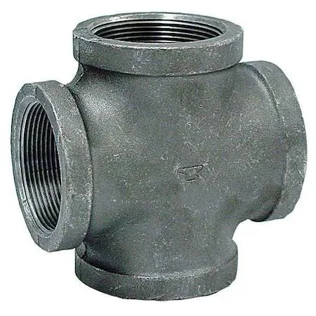 Galvanized malleable iron cross coupling with FNPT threads