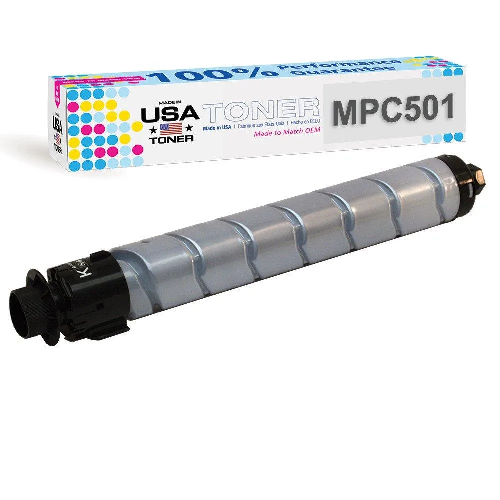 MADE IN USA TONER MADE IN USA TONER compatible toner cartridge for Ricoh MPC501SP MPC501 842243 Black — product photo