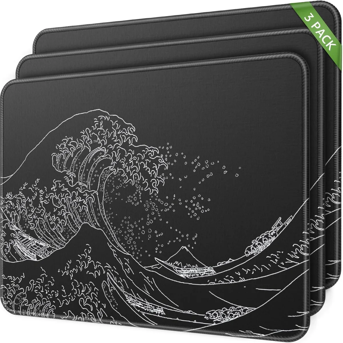 BAOFENG BAOFENG Mouse Pad 3-Pack 8.5 x 11 in Kanagawa Wave — product photo