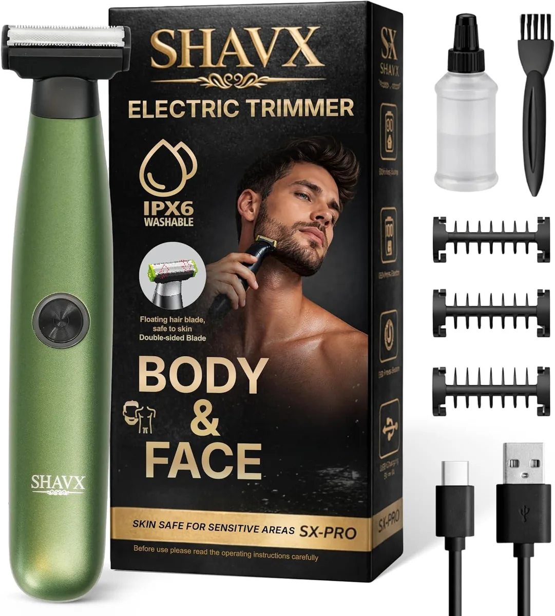 TAURKENAM TAURKENAM Electric Body Hair Trimmer &amp; Beard Shaver — product photo