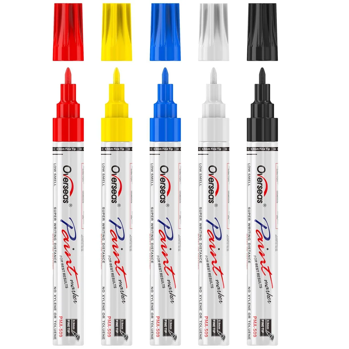  Oil-Based Fine Tip Paint Marker Pen 5 Colors .9mm — product photo