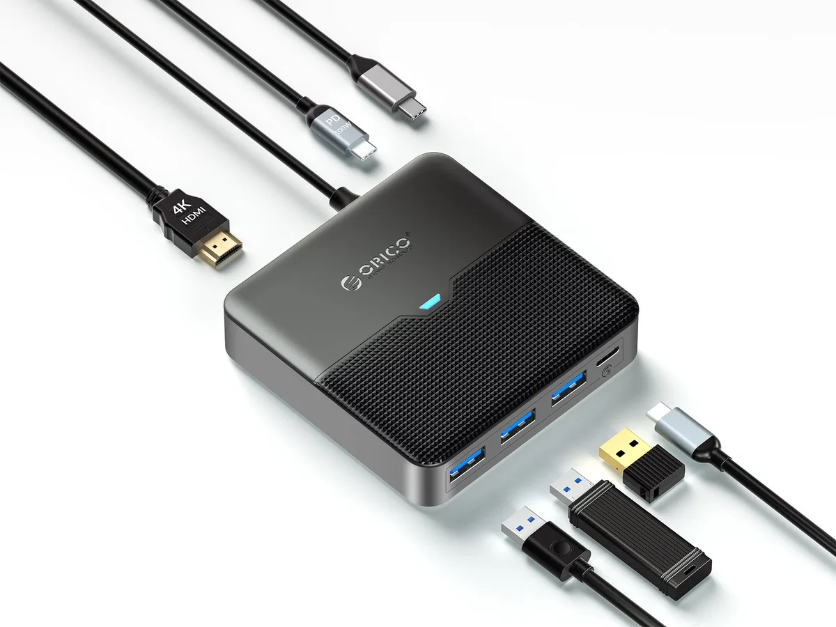 Orico Orico ORICO-FX3 6-in-1 docking station 4K30Hz 100W PD — product photo