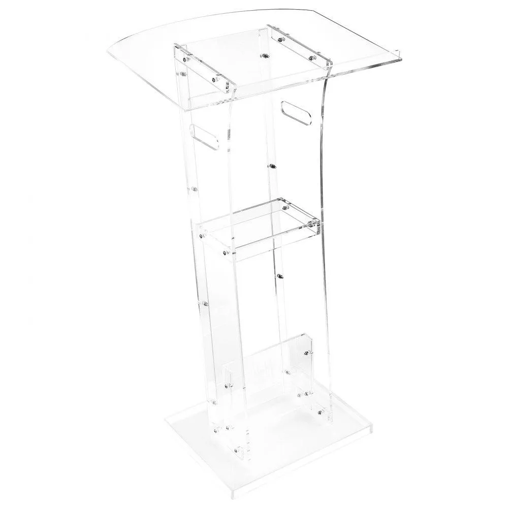 VEVOR VEVOR 43-Inch Acrylic Podium Stand with Storage Shelf — product photo