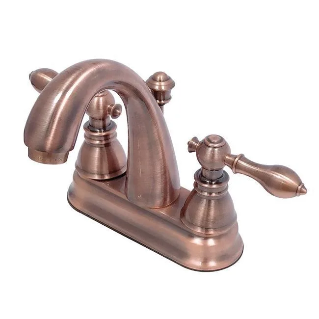 Fauceture Fauceture FSY561ACLAC bath faucet 4 in centerset antique copper with plastic pop-up — product photo